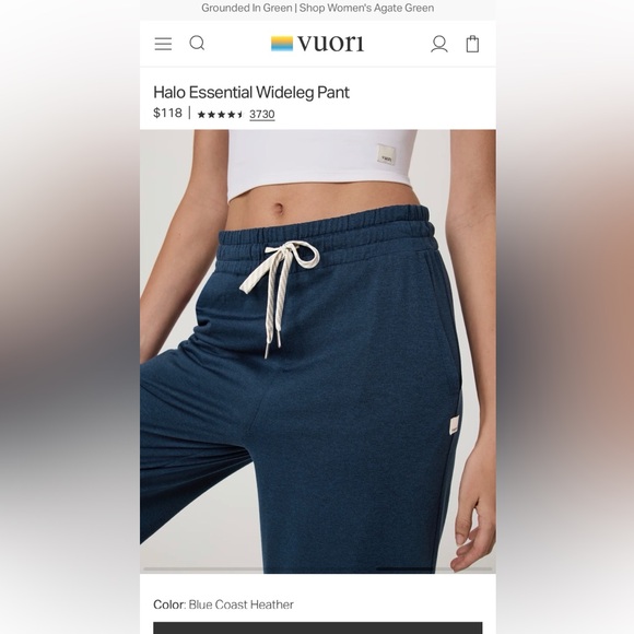 Vuori Halo Essential Wide Leg Pant-NWT!! - Picture 7 of 11